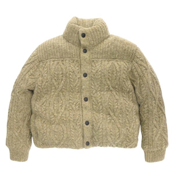美品 MONCLER モンクレール グルノーブル ELLESMERE ウール ツイード ニット ダウ...