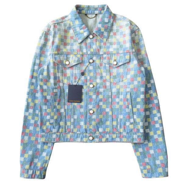 未使用 LOUIS VUITTON ルイヴィトン 25SS ダミエ マルチカラー デニム トラッカー...