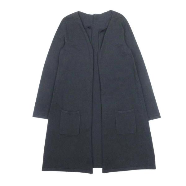 美品 BASE MILANO ベースミラノ ハイゲージニット ロング カーディガン ガウン 羽織 ボ...