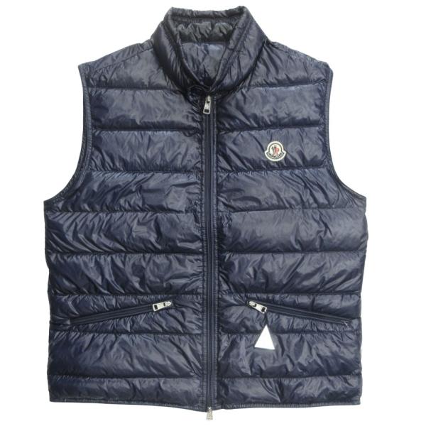 良品 MONCLER モンクレール GUI GILET ダウン ベスト ジャケット ブルゾン ロゴ ...