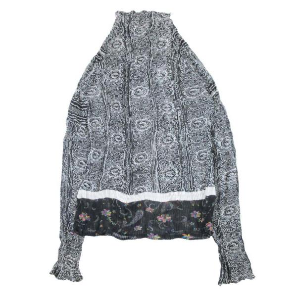 良品 ISSEY MIYAKE FETE イッセイミヤケフェット 総柄 プリーツ カットソー トップ...