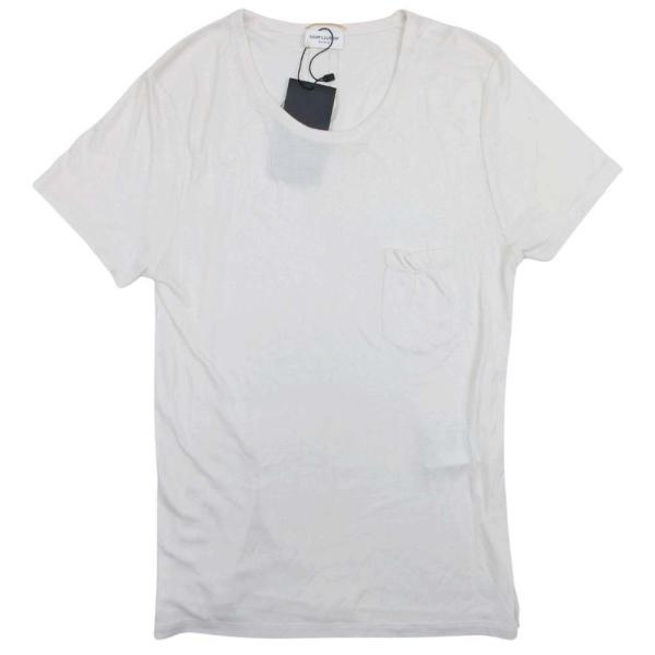 良品 SAINT LAURENT サンローラン 15ss シルクニット Tシャツ トップス 半袖 カ...