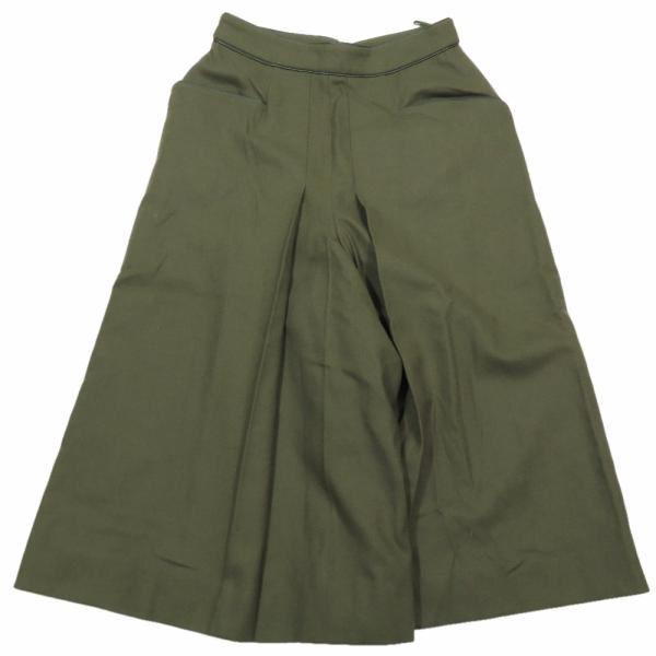 良品 Herno ヘルノ ヴィンテージ キュロット ハーフパンツ タック フレア ワイド ウール ガ...