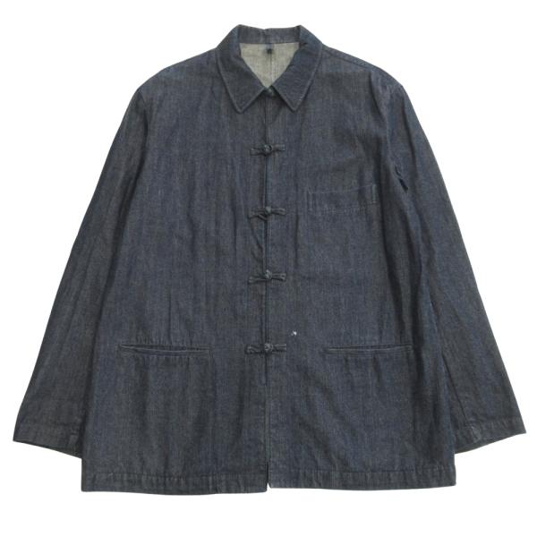 良品 Y's for men ワイズ フォーメン 02ss チャイナ デニム シャツ ジャケット 赤...