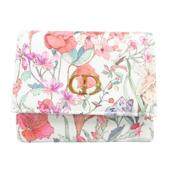未使用 Christian Dior クリスチャンディオール Caro カロ ハイビスカス 三つ折り...