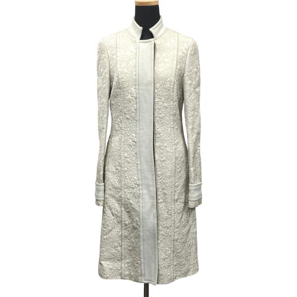 良品 ETRO エトロ ジャガード コート ジャケット ブルゾン 総柄 スタンドカラー 比翼 40 ...