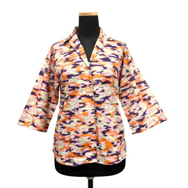 美品 DRIES VAN NOTEN ドリスヴァンノッテン 22SS オープンカラー 迷彩柄 カモフ...