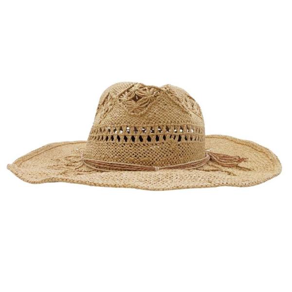 美品 grace hats グレースハット ペーパーハット 麦わら帽子 リボン 中折れ ワイドブリム...