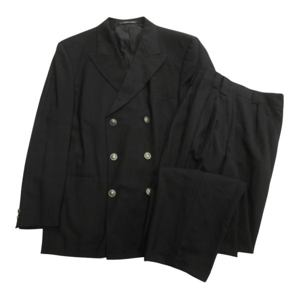 美品 Gianni Versace ジャンニ・ヴェルサーチ 90's メデューサ ボタン スーツ ダ...