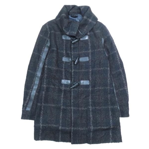 美品 DIESEL BLACK GOLD ディーゼルブラックゴールド チェック柄 タートルネック ダ...