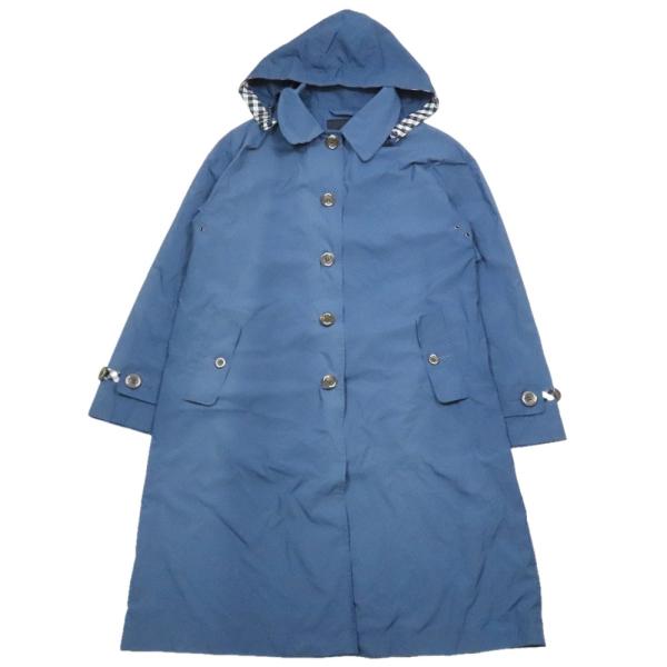 Aquascutum アクアスキュータム レインコート フーディ ステンカラー ジャケット ロング ...