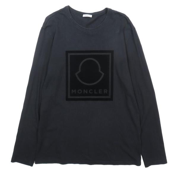 美品 MONCLER モンクレール MAGLIA T-SHIRT フロントロゴ ロングスリーブ Tシ...