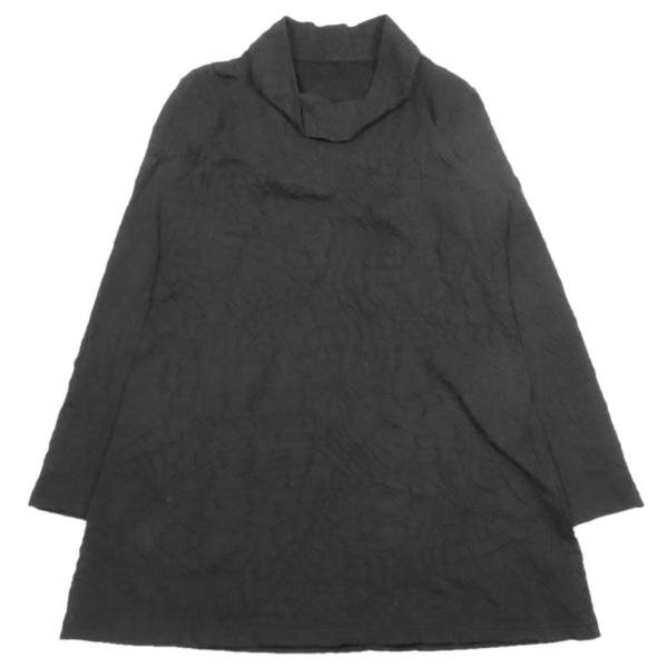 美品 HIROKO BIS ヒロコビス チュニック Tシャツ ハイネック 長袖 総柄 カットソー 1...