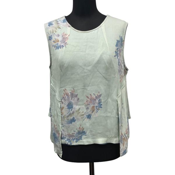 良品 DRIES VAN NOTEN ドリスヴァンノッテン シルク ノースリーブ カットソー シャツ...