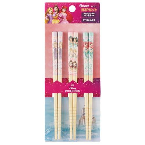 スケーター(Skater) 竹箸 箸 16.5cm 3膳組 ディズニー プリンセス 25 女の子 A...