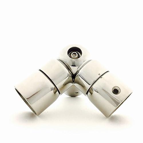 マツ六 支柱用コーナージョイント ステンレス製手すり部品 太さ32ミリ用 ステン32システム手すりシ...