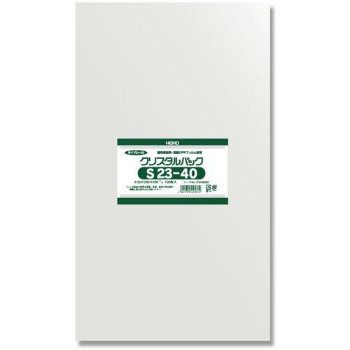 シモジマ ヘイコー 透明 OPP袋 クリスタルパック 23×40cm 100枚 S23-40 006...