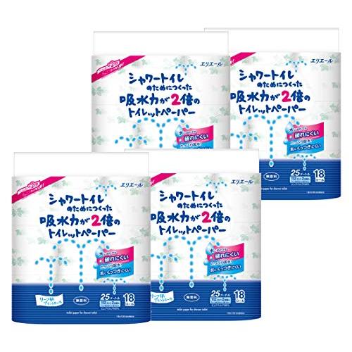 エリエール トイレットペーパー シャワートイレのためにつくった吸水力が2倍のトイレットペーパー 25...