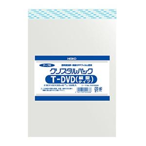 シモジマ ヘイコー 透明 OPP袋 クリスタルパック テープ付 DVD用 縦 100枚 T-DVD 006742500｜remtory