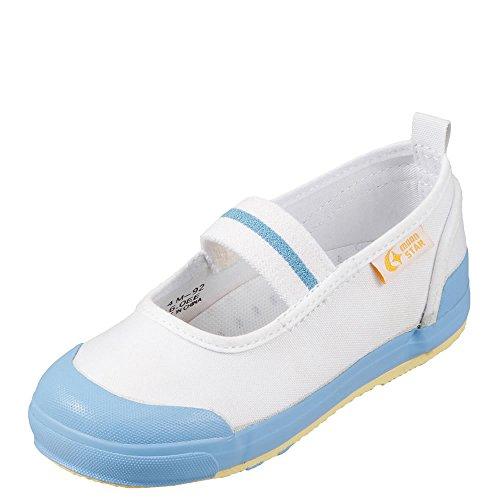 キャロット 上履き バレー 4大機能 足育 ゆったり 防臭 2E キッズ CR ST11 サックス ...