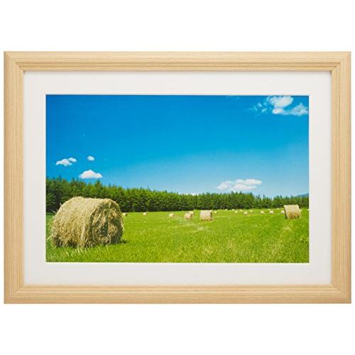 FUJICOLOR 額縁 YM-3 アクリル 木地 ワイド6切 木製 ベージュ 22463