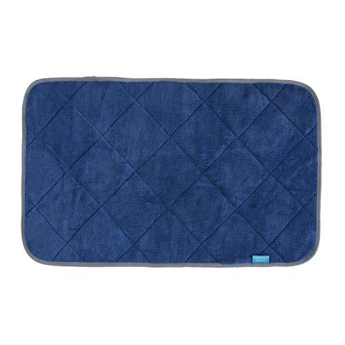 オカ(OKA) 乾度良好カララカ タオル地 バスマット 約35cm×60cm ネイビー(乾度良好繊維...