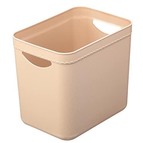 天馬 収納ボックス やわらか収納ケース ハーフ 深型 ベージュ 約25.5×18.5×23cm