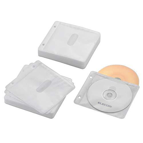 エレコム DVD CDケース 不織布 両面収納 2穴付 60枚入 120枚収納可 ホワイト CCD-...