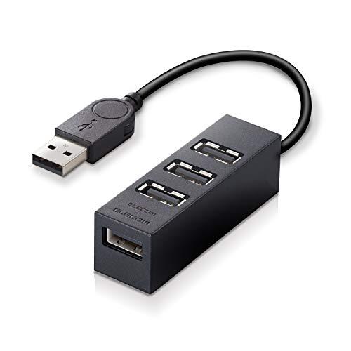エレコム USBハブ 2.0 バスパワー 4ポート 10cm マグネット付き 機能主義 MacBoo...