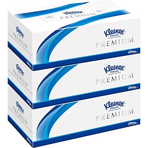 ティッシュ 320枚(160組) 3箱 クリネックス プレミアム