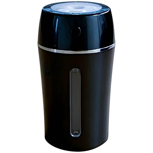KEIYO 超音波式 加湿器 USBタイプ 車用加湿器 ミニ加湿器 アロマオイル対応 静音 ブラック...