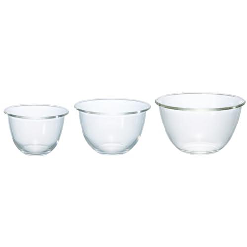 HARIO(ハリオ) 耐熱ガラス製ボウル 3個セット 900ml/1500ml/2200ml ミキシ...