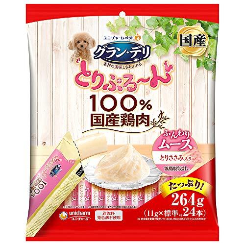 グラン・デリ ドッグフード とりぷる~ん ムース とりささみ 11g×24本 264グラム (x 1...