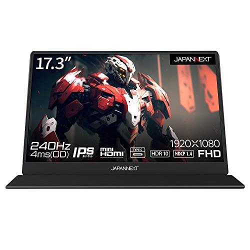 JAPANNEXT 17.3インチ モバイルモニター IPS パネル フルHD 1920x1080解...