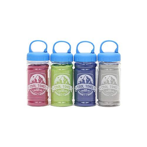 文具王のosk 冷感 ボトル入りクールタオル 4色セット