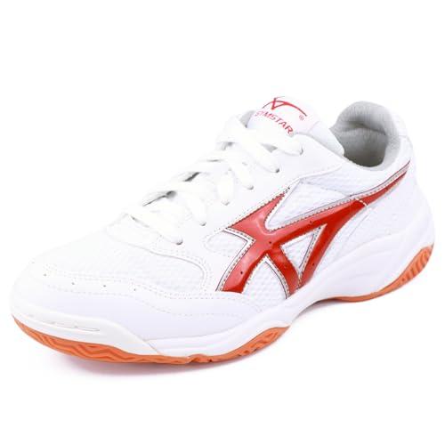 ムーンスター 体育館シューズ 軽量 衝撃吸収 抗菌防臭 21cm~31cm 男子 女子 W/レッド ...