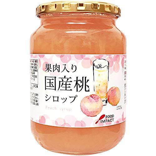 フードインパクト 果肉入り国産桃シロップ 960g