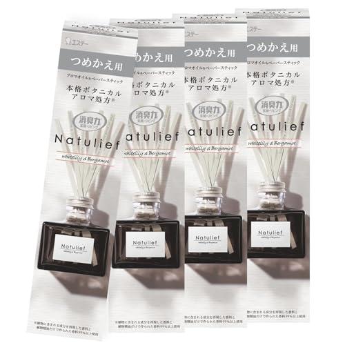 エステー 消臭剤 消臭力ナチュリーフリリー&amp;ベルガモット詰替x4 80ミリリットル