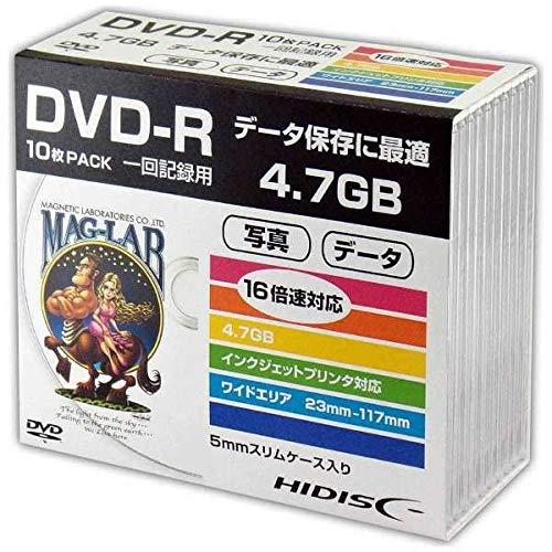 HIDISC データ用DVD-R スリムケース入り10枚パック