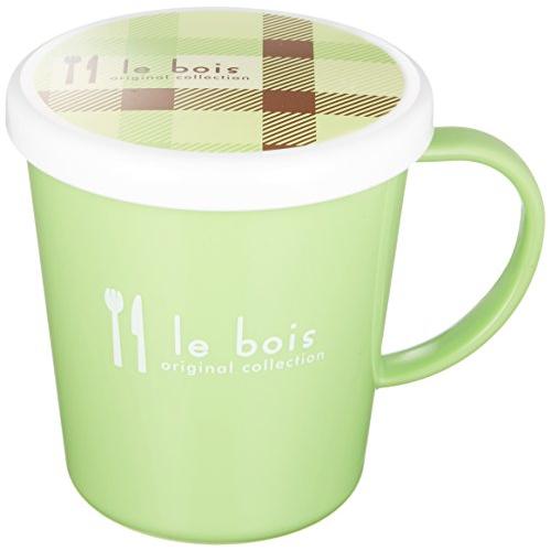 小森樹脂 コップ マグカップ ルボア チェック ふた付き マグカップ ミント 300ml 日本製