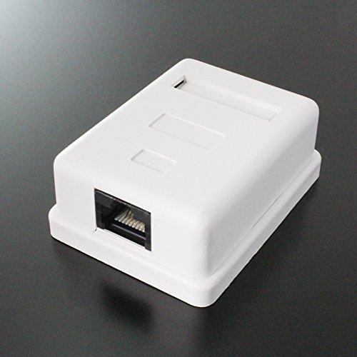 タローズTARO'S LAN用ローゼット CAT6/CAT5E対応 1ポート RJ45 8極8芯 露...