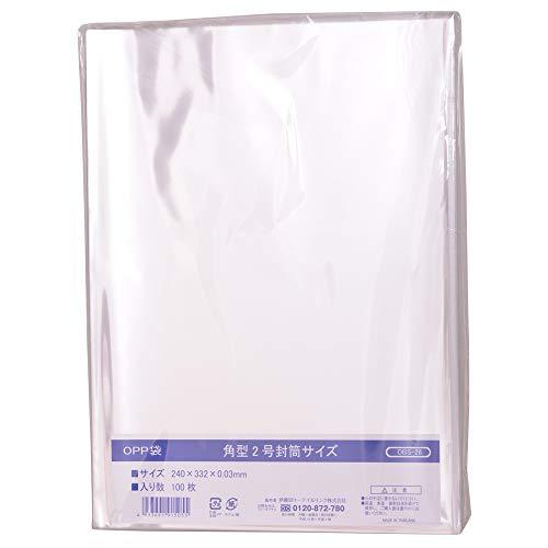 伊藤忠リーテイルリンク OPP袋 テープなし 透明 封筒 包装 ラッピング 袋 厚さ0.03mm 角...