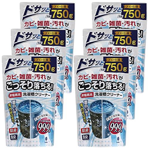 紀陽除虫菊 洗濯槽クリーナー (非塩素系/750g×6個セット) 粉末タイプ (洗濯機掃除/生乾き臭...
