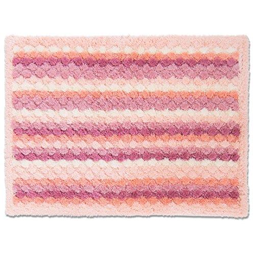 オカ バスマット 乾度良好 抗カビプラス 吸水 速乾 約45×60cm ピンク