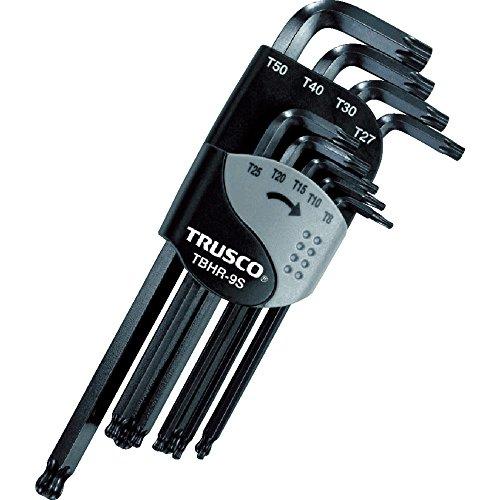 TRUSCO(トラスコ) ボールポイントヘックスローブレンチセット(9本組) TBHR-9S