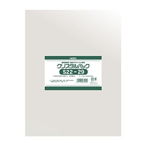 シモジマ(Shimojima)ヘイコー 透明 OPP袋 クリスタルパック 22×29cm 100枚 ...