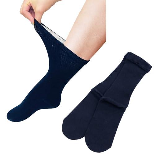 ギプスの上から履けるめちゃのび靴下（春夏）ネイビー 1足入（両足用） 日本製