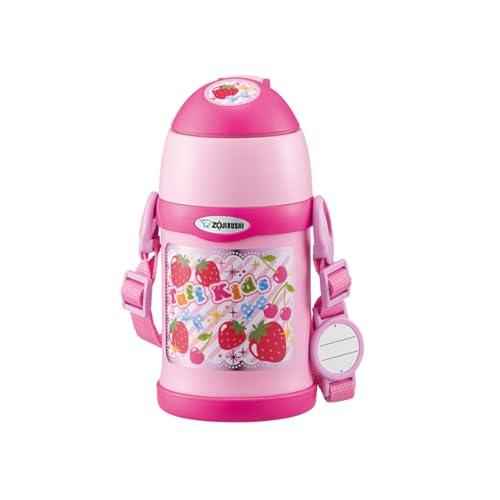 象印マホービン 子ども向け 水筒 450ml 2WAYタイプ ストロー コップ さげひもつき ステン...