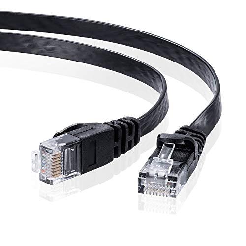 サンワサプライ CAT6フラットLANケーブル (10m) 1Gbps/250MHz RJ45 ツメ...