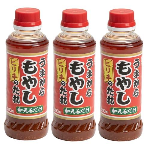 フジジン ピり辛 調味料 うまからもやしのたれ 260ml×3本 豆板醤・にんにく・ごま油の風味 ×...